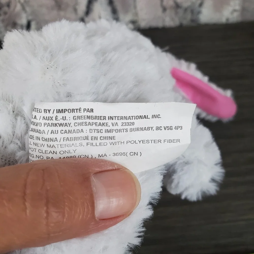 Fuzzy Friends Greenbrier Int'l Easter Bunny Rabbit White 8